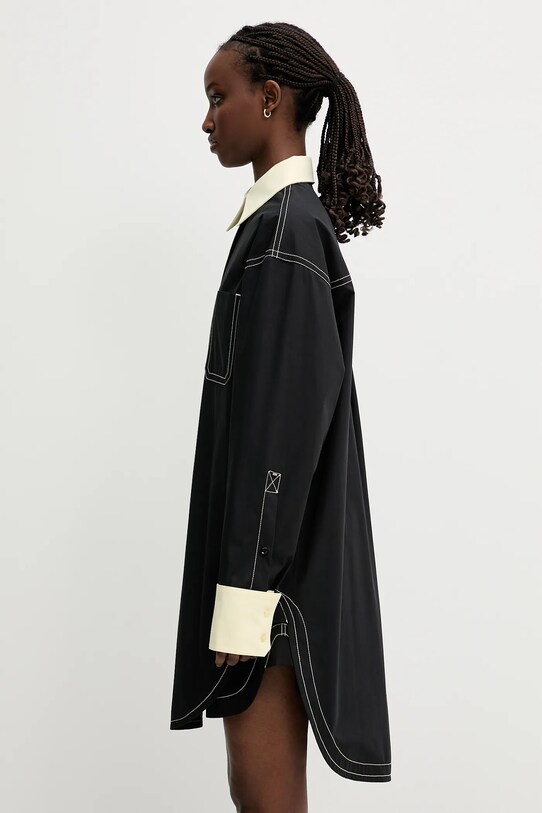 Bavlněná košile Sportmax Myovid2 2512191062600 černá SS25