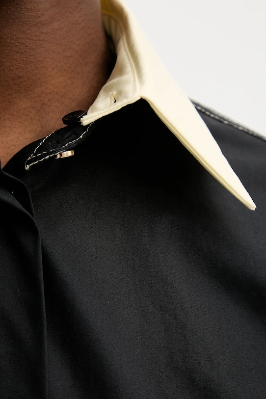 Bavlněná košile Sportmax Myovid2 2512191062600 černá