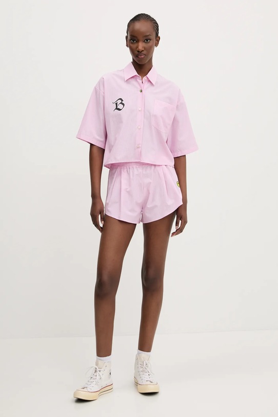 Košeľa Barrow S5BWWOSI141 ružová SS25