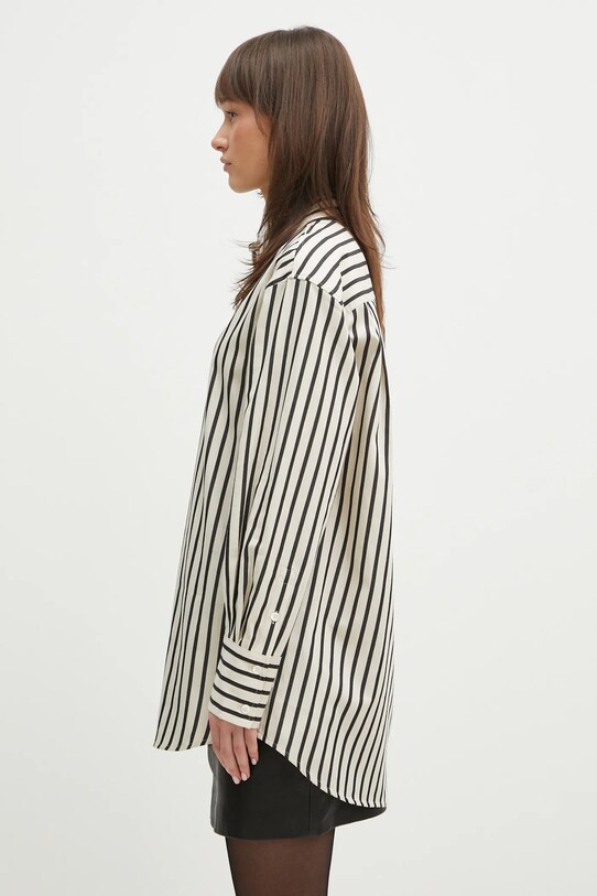 Pamučna košulja Anine Bing Plaza Shirt A.07.10881 bež SS25