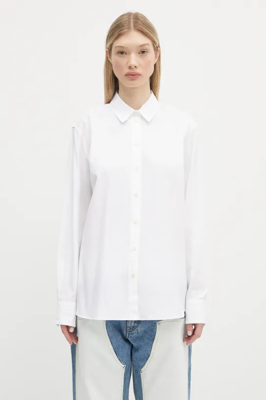 Bavlnená košeľa Anine Bing Essie Shirt relaxed biela A.07.11028
