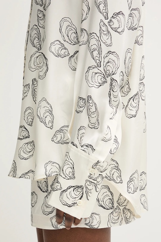 Hodvábna košeľa Anine Bing Avalon Shirt béžová A.07.10545