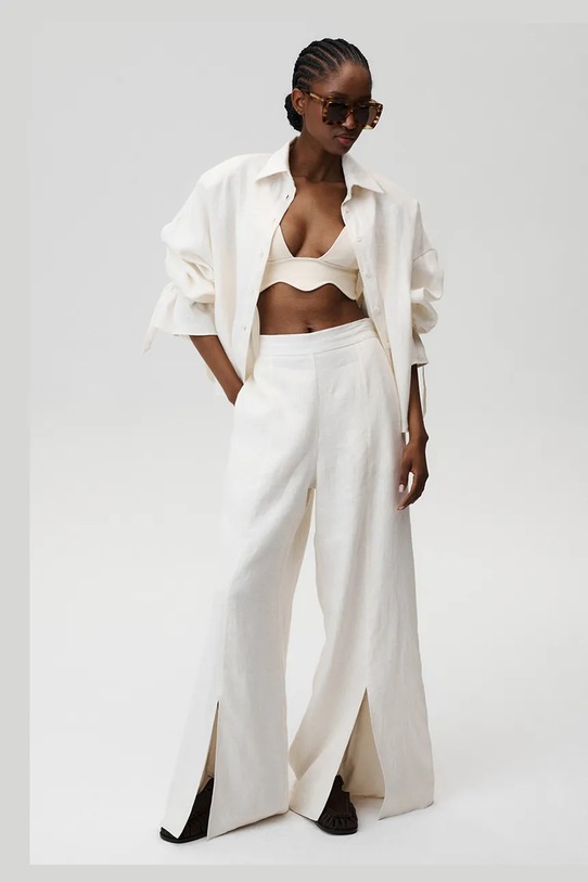 Undress Code camicia di lino Boy Bye Shirt 952 beige SS25