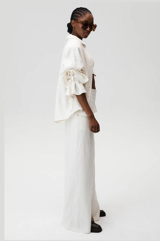 Abbigliamento Undress Code camicia di lino Boy Bye Shirt 952 beige