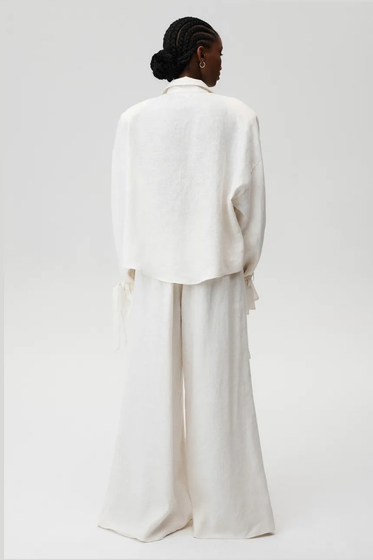 Undress Code camicia di lino Boy Bye Shirt beige 952