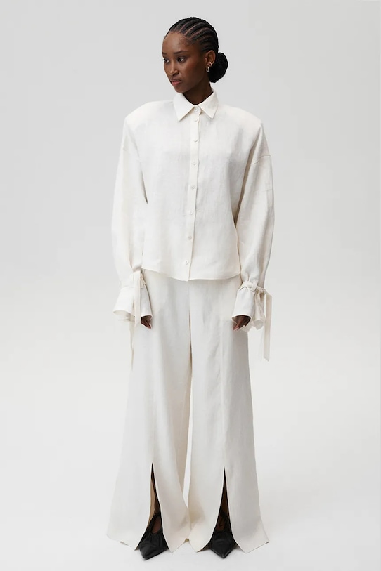 Undress Code camicia di lino Boy Bye Shirt 952 beige