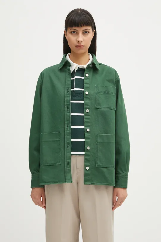 Lacoste denim shirt denim green BF2125