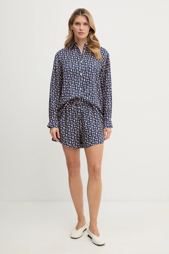 A.P.C. koszula Chemise Gabrielle VIALN.F12607 granatowy SS25