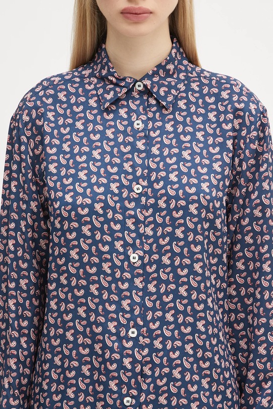 A.P.C. koszula Chemise Gabrielle granatowy VIALN.F12607