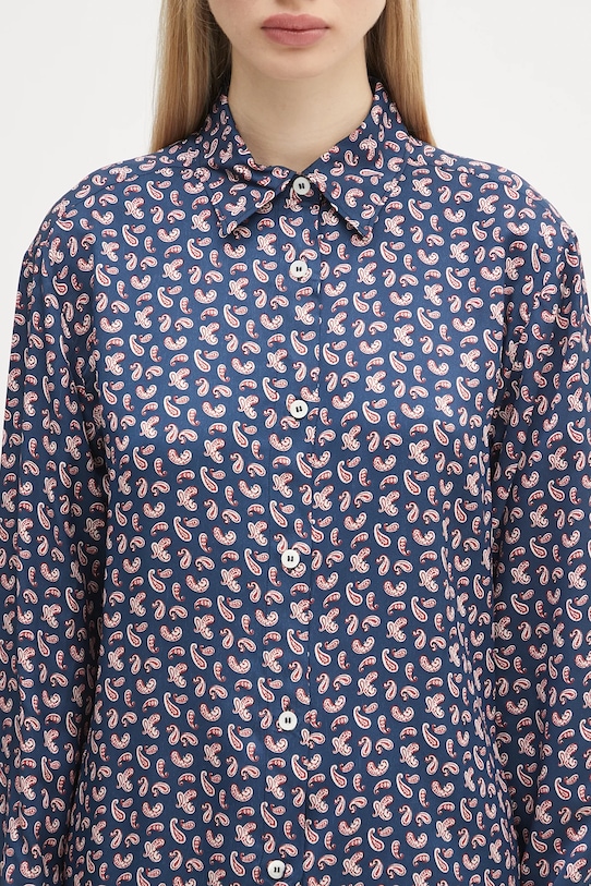 A.P.C. koszula Chemise Gabrielle granatowy VIALN.F12607