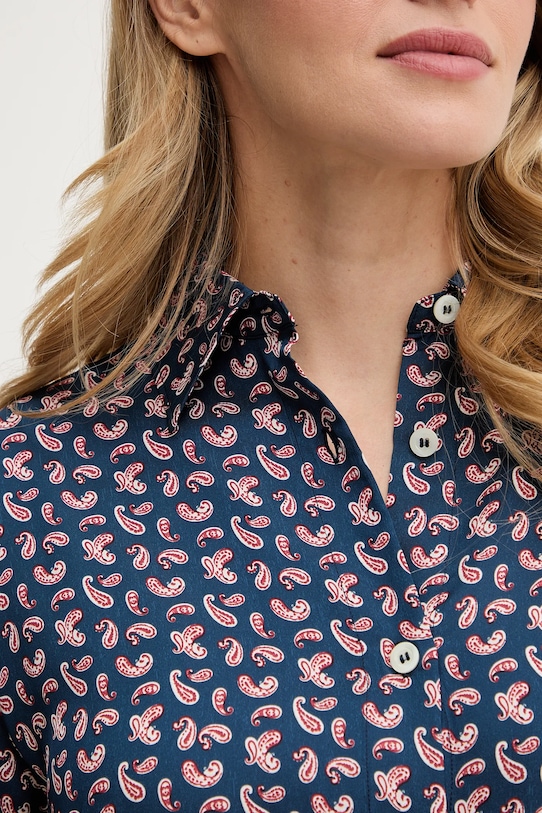 A.P.C. koszula Chemise Gabrielle VIALN.F12607 granatowy