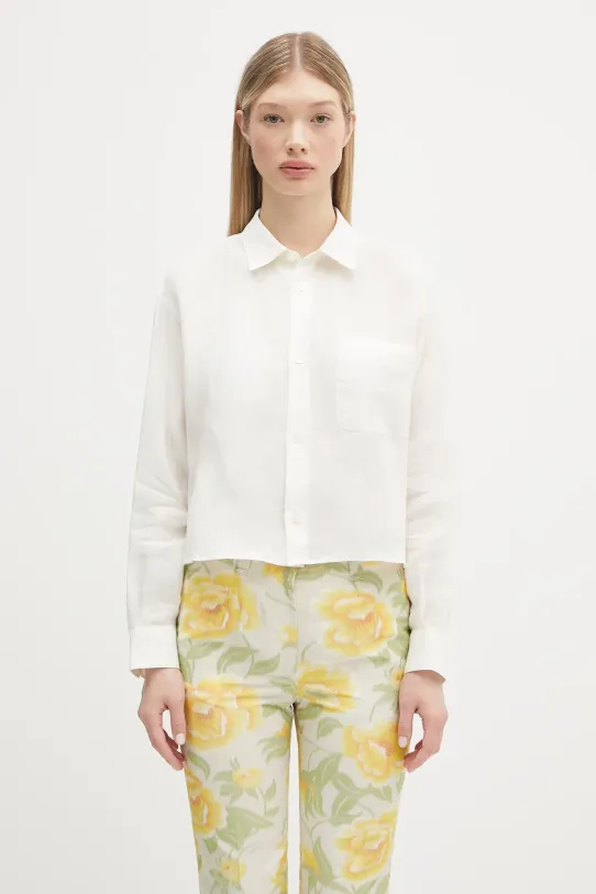 Льняная рубашка A.P.C. Chemise Sophie Logo casual белый LIAEK.F12627