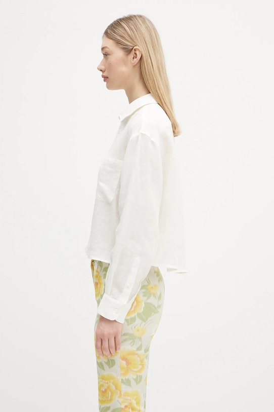 Льняная рубашка A.P.C. Chemise Sophie Logo LIAEK.F12627 белый SS25