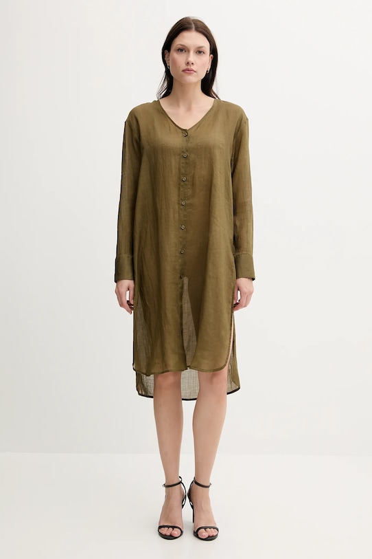 Sisley rochie 5XJZLQ096 verde SS25