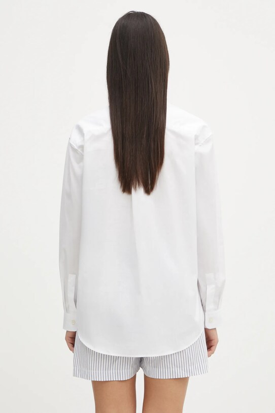 Odzież Sporty & Rich koszula bawełniana Vendome Oversized SI006606205WH01 biały
