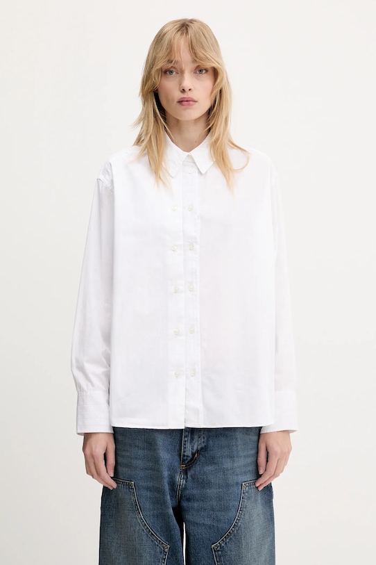 Samsoe Samsoe koszula bawełniana Salasa bawełna biały F25100006