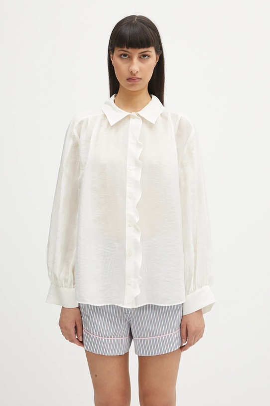 Сорочка Samsoe Samsoe Sathistle casual бежевий F25100022