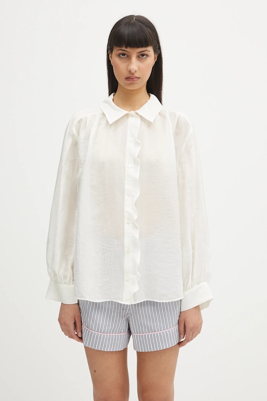 Samsoe Samsoe cămașă Sathistle lung bej F25100022