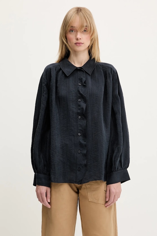 Рубашка Samsoe Samsoe Sathistle гладкий тёмно-синий F25100022