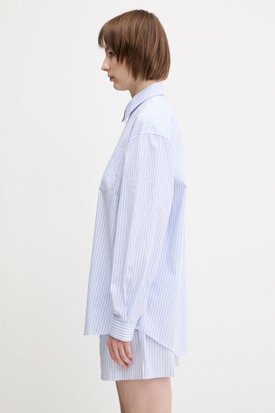 Sporty & Rich cotton shirt Src Oversized SI006612302ST08 blue SS25