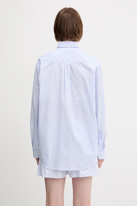 Clothing Sporty & Rich cotton shirt Src Oversized SI006612302ST08 blue