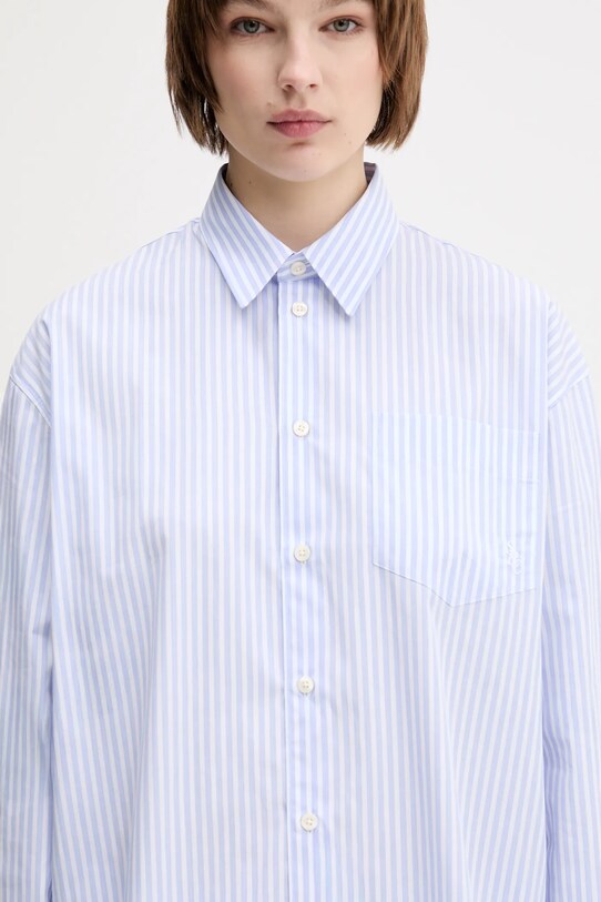Sporty & Rich cotton shirt Src Oversized blue SI006612302ST08