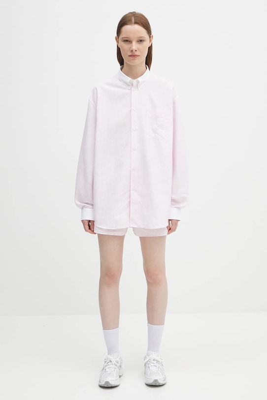 Pamučna košulja Sporty & Rich H&W Crest Oversized Oxford SI025620243ST64 roza