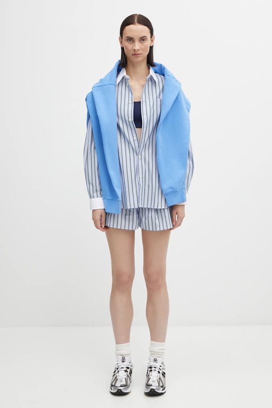 Sporty & Rich koszula bawełniana Src Oversized SI019621302MU02 niebieski