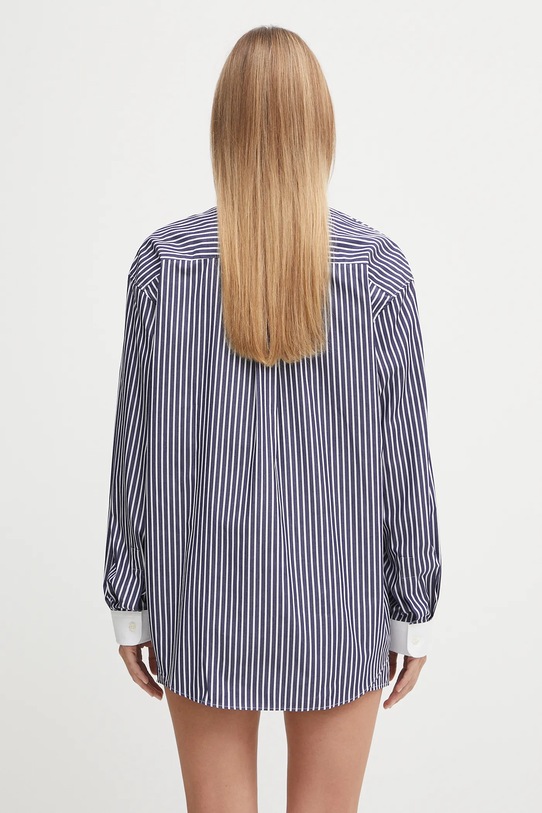 Îmbrăcăminte Sporty & Rich cămașă din bumbac Vendome Oversized SI019602231ST02 bleumarin
