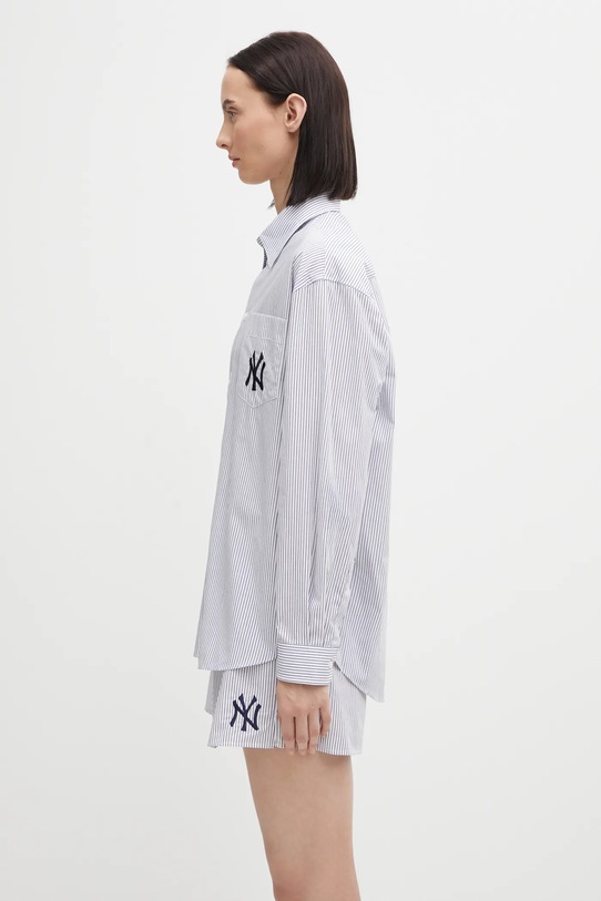 Sporty & Rich koszula bawełniana Yankees Serif Oversized SI006623631ST09 granatowy AW25