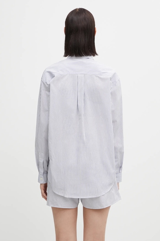 Odzież Sporty & Rich koszula bawełniana Yankees Serif Oversized SI006623631ST09 granatowy