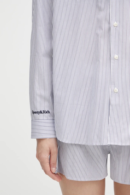 Sporty & Rich koszula bawełniana Yankees Serif Oversized SI006623631ST09 granatowy