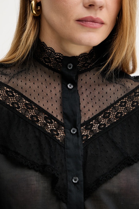 Хлопковая рубашка Weekend Max Mara 2515111013600 чёрный