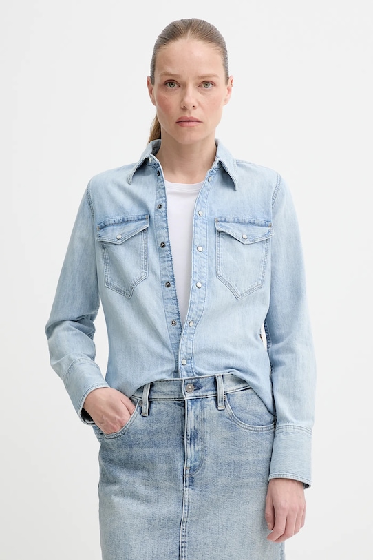 G-Star cămașă jeans lung albastru D24343.D539