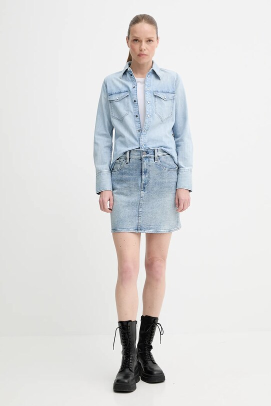 G-Star cămașă jeans D24343.D539 albastru SS25