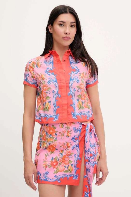 Farm Rio cămașă de plajă din bumbac Planet friendly portocaliu 334099