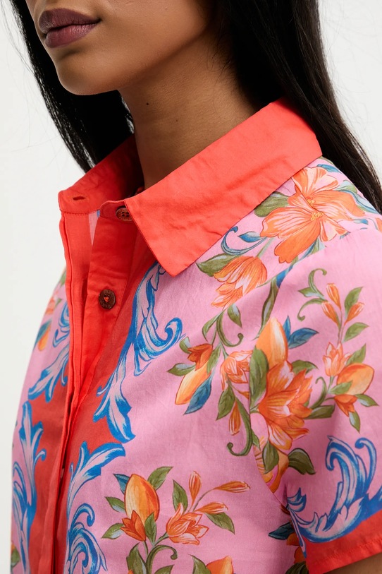 Farm Rio cămașă de plajă din bumbac 334099 portocaliu