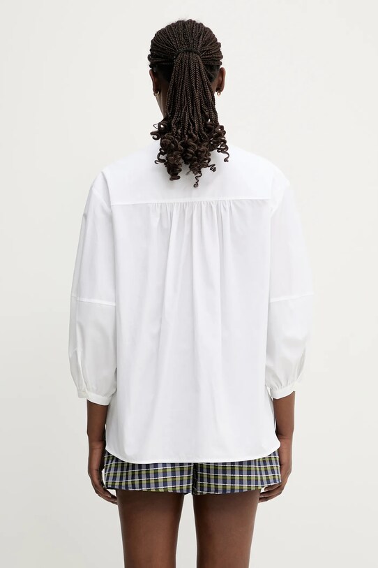 Одяг Бавовняна сорочка Maison Kitsuné Crafted Embroidery OW00428WC5010 білий