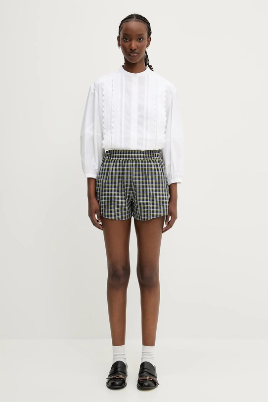 Хлопковая рубашка Maison Kitsuné Crafted Embroidery OW00428WC5010 белый