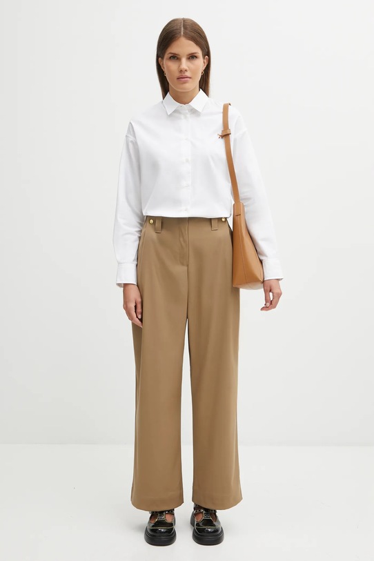 Памучна риза Maison Kitsuné Baby Fox Casual OW00401WC0026 бял