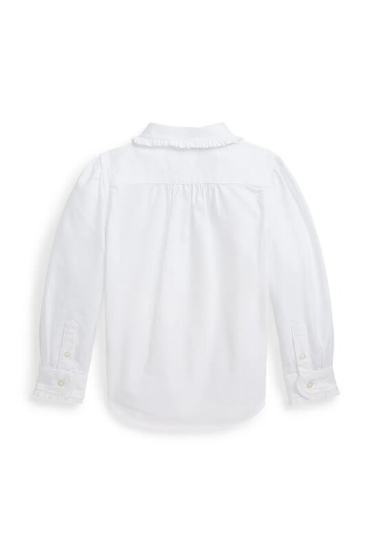 Детская хлопковая рубашка Polo Ralph Lauren 312929954001 белый SS25