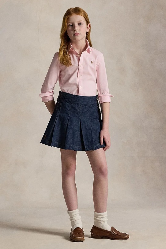 Дитяча бавовняна сорочка Polo Ralph Lauren рожевий 313929954002
