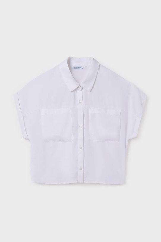 Otroška srajca Mayoral 6147.8E.Junior.PPYA bela SS25