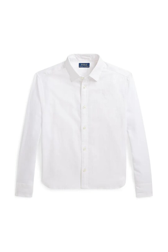 Παιδικό λινό πουκάμισο Polo Ralph Lauren μακρύ λευκό 313964549001
