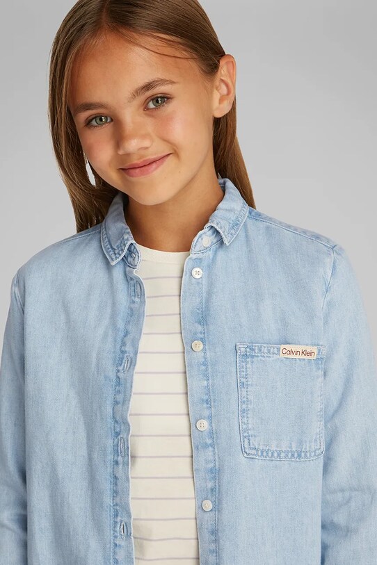 Παιδικό πουκάμισο Calvin Klein Jeans IG0IG02940.PPYA μπλε