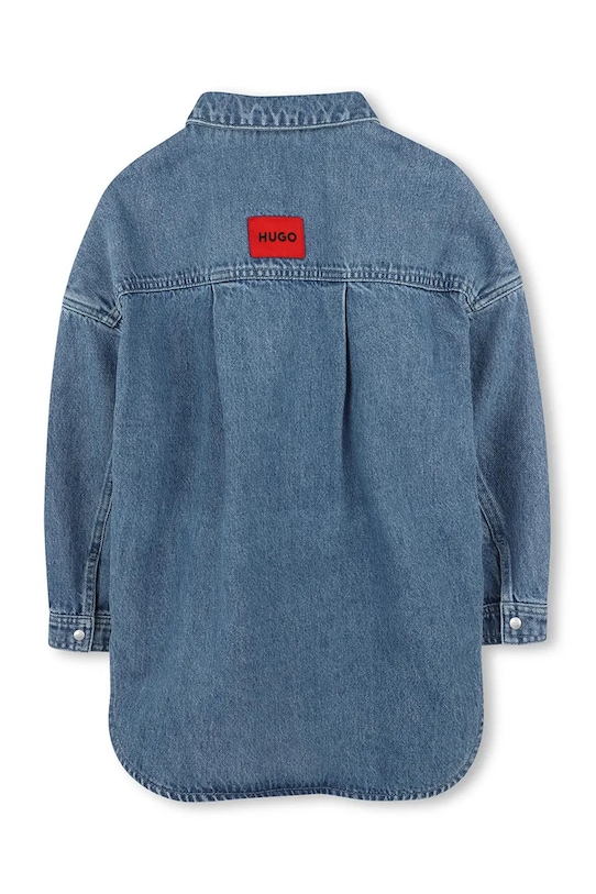 DÍVKA Dětská bavlněná košile HUGO G00394.162.174 modrá
