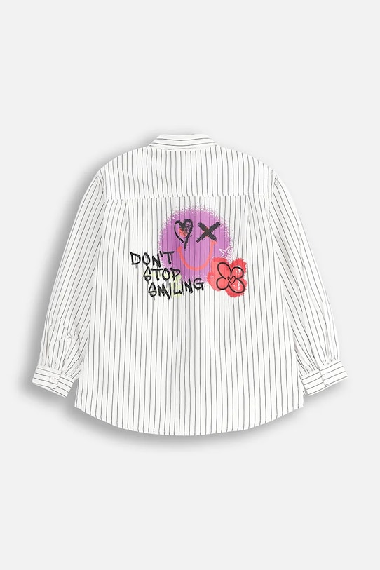 Дитяча бавовняна сорочка Coccodrillo WC5140101RGJ білий SS25