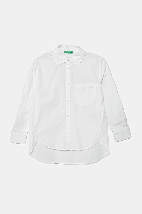 United Colors of Benetton koszula bawełniana dziecięca bawełna biały 5EW7CQ044.G.Seasonal