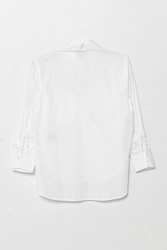 United Colors of Benetton camicia di cotone per bambini 5EW7CQ044.G.Seasonal bianco SS25