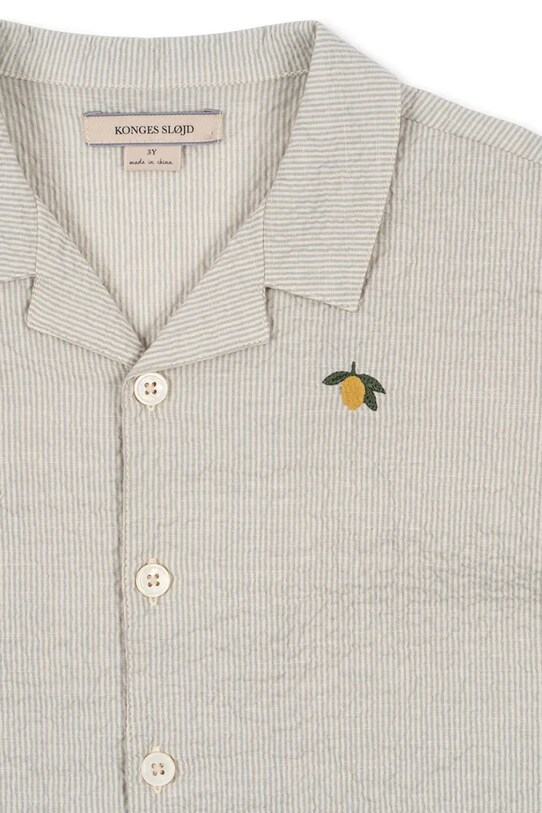 Detská košeľa Konges Sløjd ELLIOT SS SHIRT GOTS sivá KS102290